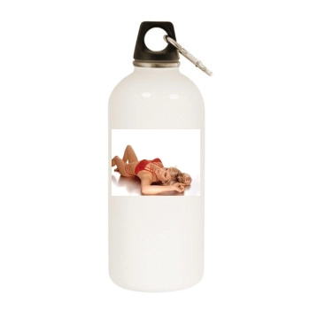 Samantha Fox White Water Bottle With Carabiner