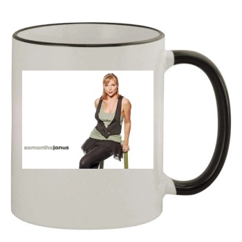 Samantha Janus 11oz Colored Rim & Handle Mug