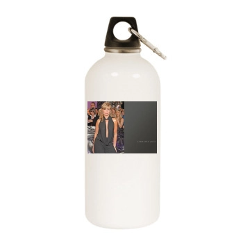 Samantha Janus White Water Bottle With Carabiner