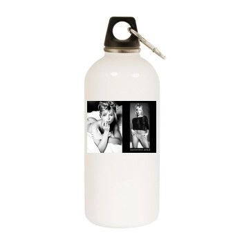 Samantha Janus White Water Bottle With Carabiner