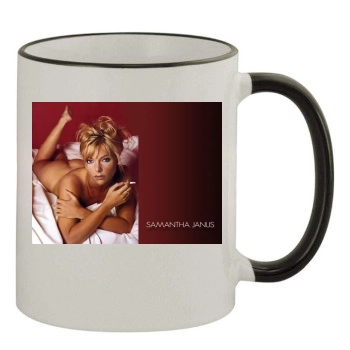 Samantha Janus 11oz Colored Rim & Handle Mug