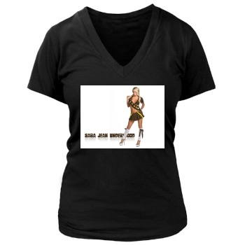 Sara Jean Underwood Women's Deep V-Neck TShirt