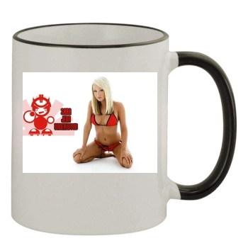 Sara Jean Underwood 11oz Colored Rim & Handle Mug