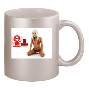 Sara Jean Underwood 11oz Metallic Silver Mug