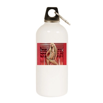 Sara Jean Underwood White Water Bottle With Carabiner