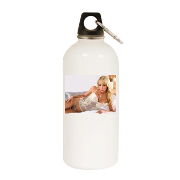 Sara Jean Underwood White Water Bottle With Carabiner