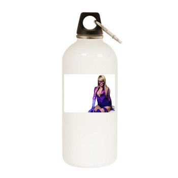 Sara Jean Underwood White Water Bottle With Carabiner