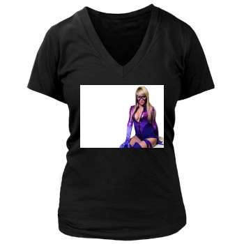 Sara Jean Underwood Women's Deep V-Neck TShirt