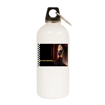 Sara Jean Underwood White Water Bottle With Carabiner