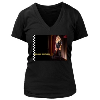 Sara Jean Underwood Women's Deep V-Neck TShirt