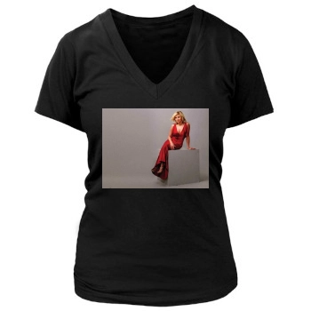 Sarah Chalke Women's Deep V-Neck TShirt