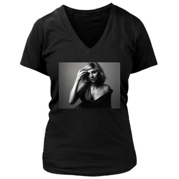 Sarah Chalke Women's Deep V-Neck TShirt