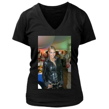 Sarah Connor Women's Deep V-Neck TShirt