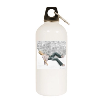 Sarah Connor White Water Bottle With Carabiner