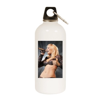 Sarah Connor White Water Bottle With Carabiner