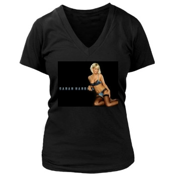 Sarah Harding Women's Deep V-Neck TShirt