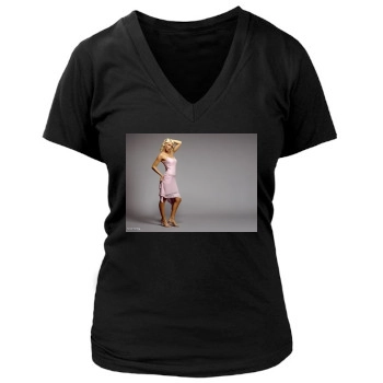 Sarah Harding Women's Deep V-Neck TShirt