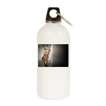 Sarah Harding White Water Bottle With Carabiner