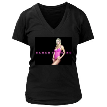 Sarah Harding Women's Deep V-Neck TShirt