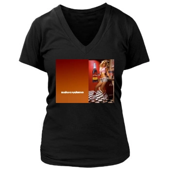 Sarah Harding Women's Deep V-Neck TShirt