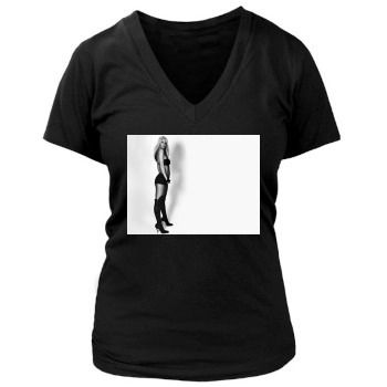 Sarah Harding Women's Deep V-Neck TShirt