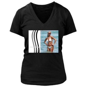 Sarah Harding Women's Deep V-Neck TShirt