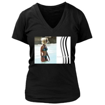 Sarah Harding Women's Deep V-Neck TShirt