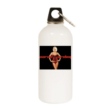 Sarah Harding White Water Bottle With Carabiner