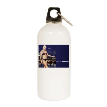 Sarah Harding White Water Bottle With Carabiner