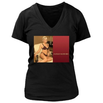 Sarah Harding Women's Deep V-Neck TShirt