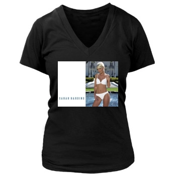 Sarah Harding Women's Deep V-Neck TShirt