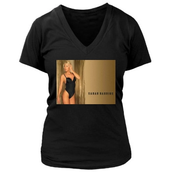 Sarah Harding Women's Deep V-Neck TShirt