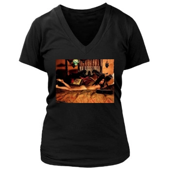 Sarah McLachlan Women's Deep V-Neck TShirt