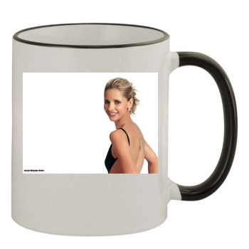 Sarah Michelle Gellar 11oz Colored Rim & Handle Mug