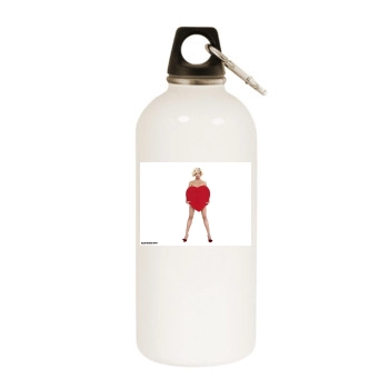 Sarah Michelle Gellar White Water Bottle With Carabiner