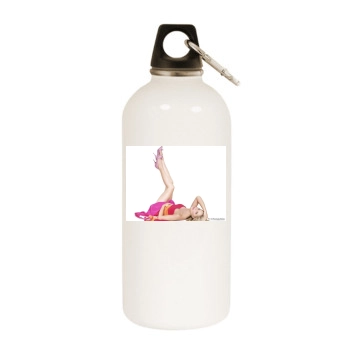 Sarah Michelle Gellar White Water Bottle With Carabiner