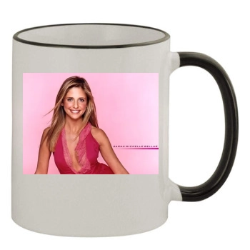 Sarah Michelle Gellar 11oz Colored Rim & Handle Mug