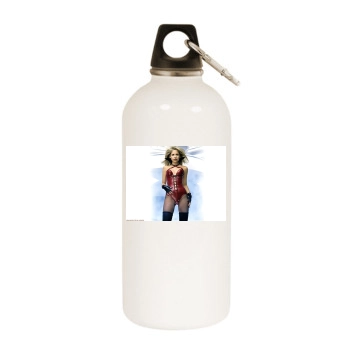 Sarah Michelle Gellar White Water Bottle With Carabiner