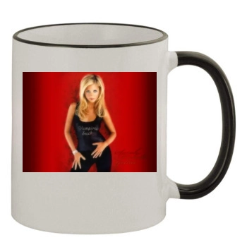 Sarah Michelle Gellar 11oz Colored Rim & Handle Mug