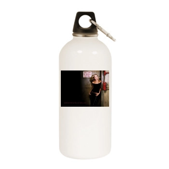 Sarah Michelle Gellar White Water Bottle With Carabiner