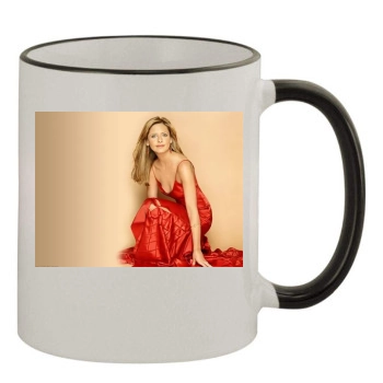 Sarah Michelle Gellar 11oz Colored Rim & Handle Mug