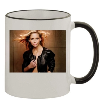 Sarah Michelle Gellar 11oz Colored Rim & Handle Mug