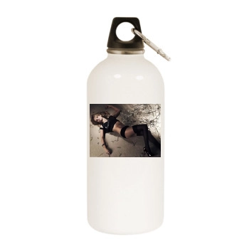 Sarah Michelle Gellar White Water Bottle With Carabiner