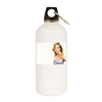 Sarah Michelle Gellar White Water Bottle With Carabiner