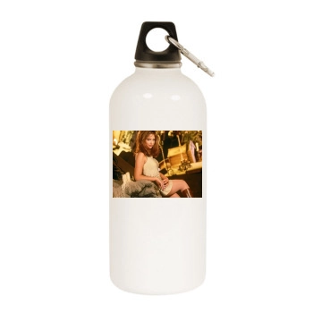 Sarah Michelle Gellar White Water Bottle With Carabiner