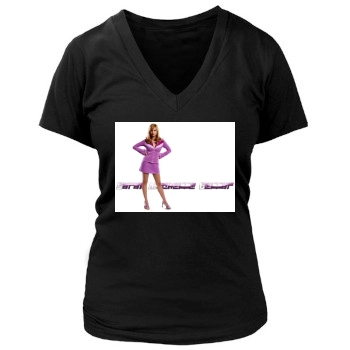 Sarah Michelle Gellar Women's Deep V-Neck TShirt