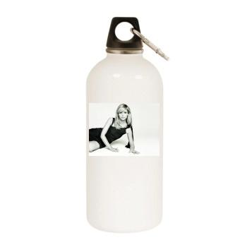 Sarah Michelle Gellar White Water Bottle With Carabiner