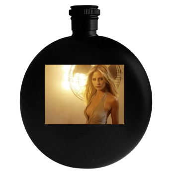 Sarah Michelle Gellar Round Flask