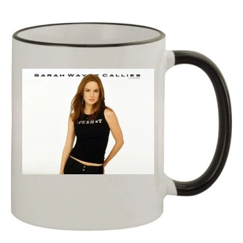 Sarah Wayne Callies 11oz Colored Rim & Handle Mug