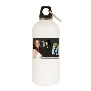 Sarah Wayne Callies White Water Bottle With Carabiner